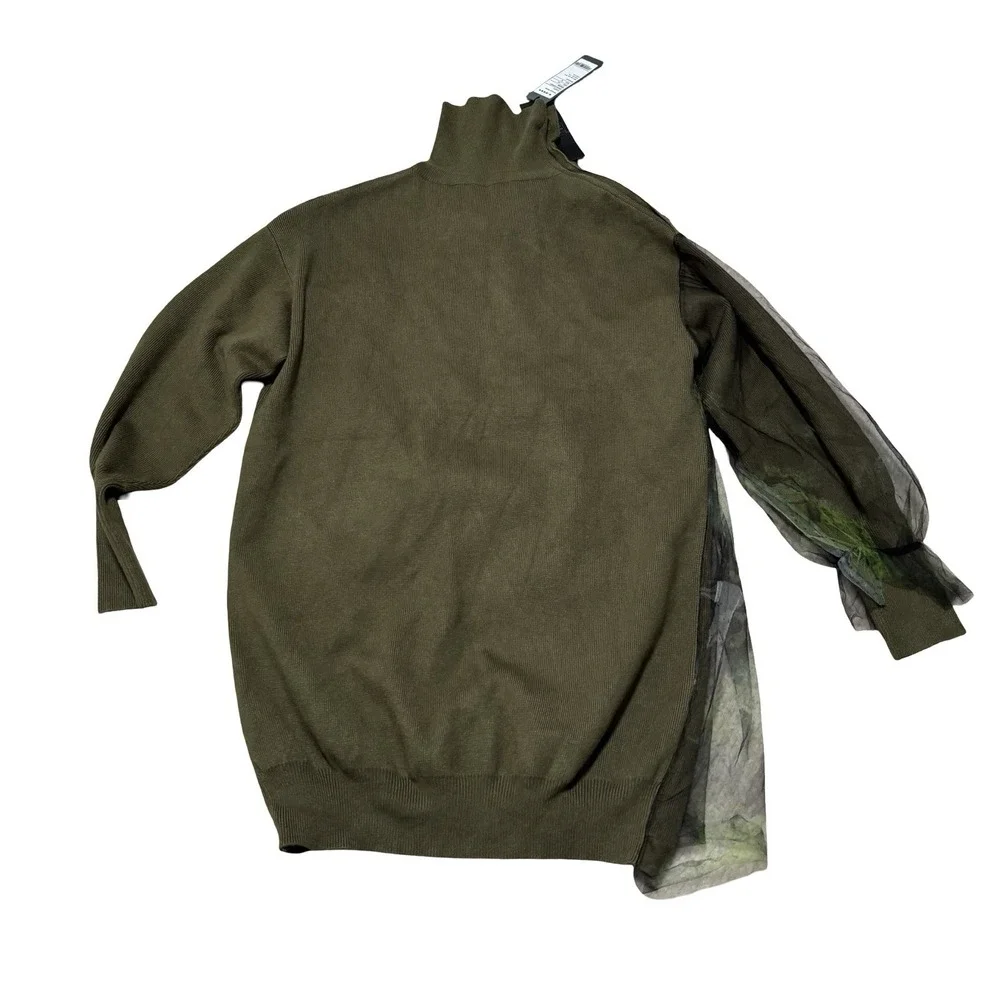 S-Deer Turtleneck Sweater Asymmetrical Design Designer Lux Modern‎ Deconstructed